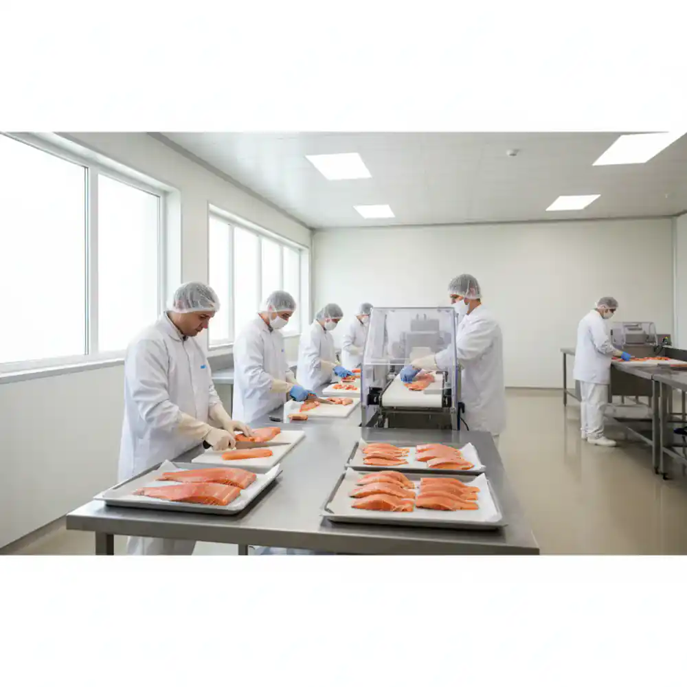 Clean fish processing and portioning