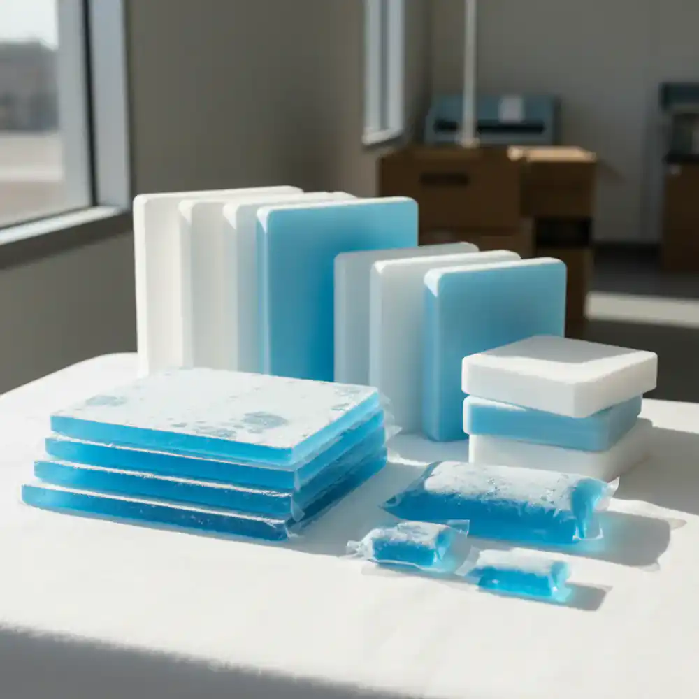 Gel packs and ice inserts for shipping