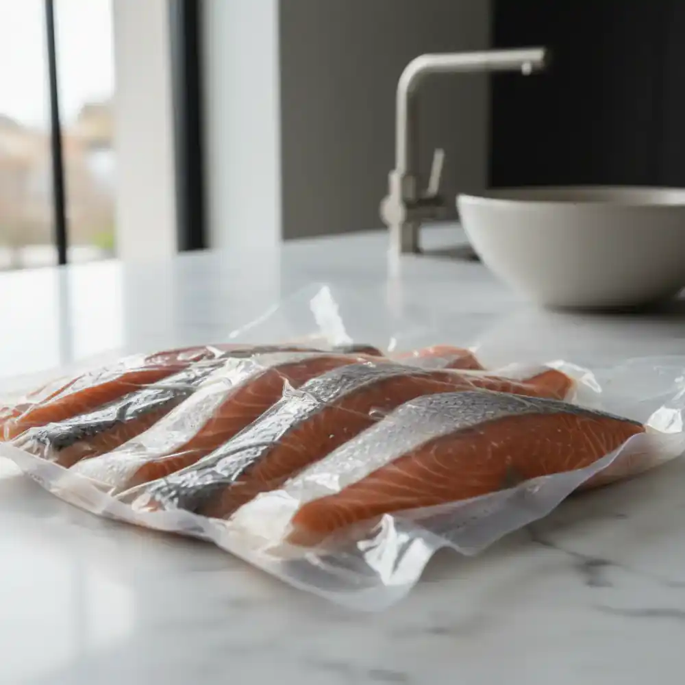 Vacuum sealed fish fillets
