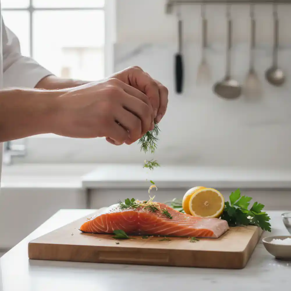 Wild caught salmon preparation